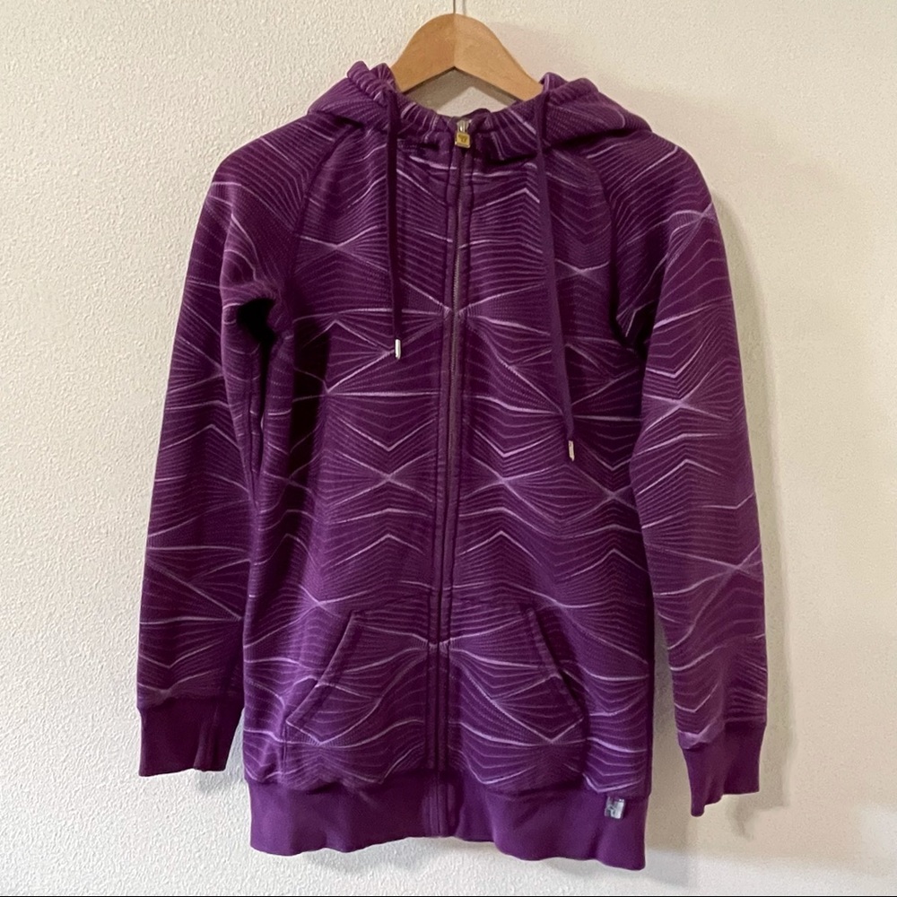 Aritizia TNA Zip Hoodie Purple Geometric-Small